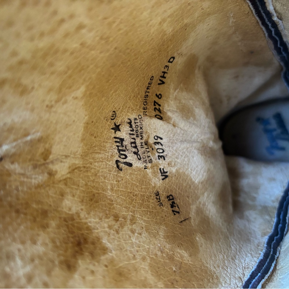 Tony Lama Vacquero Cowgirl Boots Size 7.5 - Like New! - Picture 4 of 10
